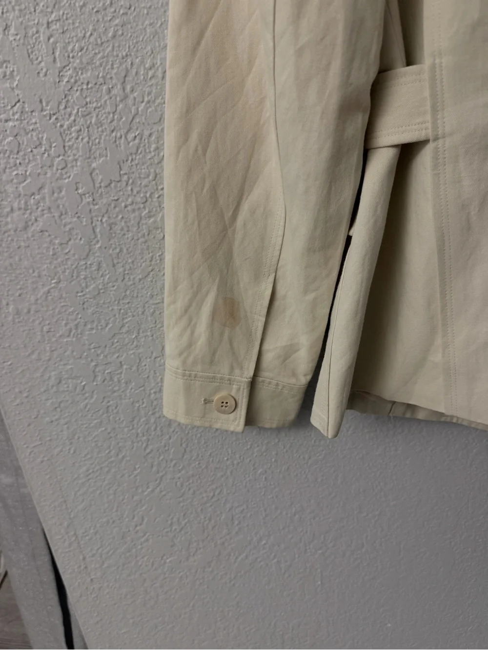 Talbots Cream Italian Blend Tie-Waist Blazer Size 6